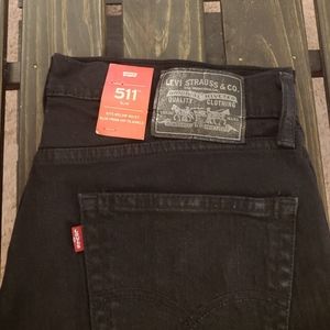 Mens Levi's 511 slim stretch Jean black, size 33x3
